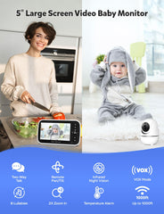 GoodBaby monitor split-screen view displaying two nursery feeds simultaneously
