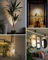 GOODEA spotlight illuminating a potted plant to enhance foliage and indoor growth appearance