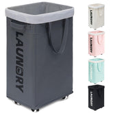 Goodpick front view laundry basket showing upright design and capacity benefit