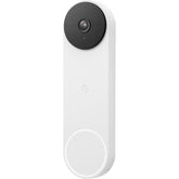 Google Nest Doorbell front view showing clean snow finish and visibility benefit