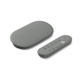 Google TV streamer front view showing compact hazel unit and easy setup