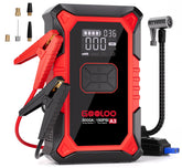 GOOLOO A3 front view showing compact jump starter and air compressor, reliable roadside help