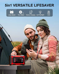GOOLOO A3 LED display closeup with pressure readout, clear screen for accurate inflation