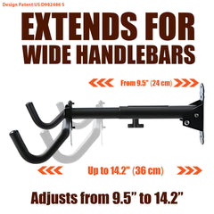 Gootus extendable beam detail showing adjustable handlebar fit