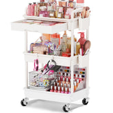 Goovilla front view of assembled cart showing tiers and overall storage benefit