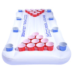 GoPong Pool Lounge front view showing full table and benefits for party play