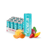 GORGIE front packaging showing Tropical Punch 12-pack and vibrant branding benefit clarity