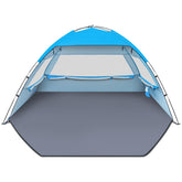 Gorich front view of beach tent showing roomy shaded area and easy access