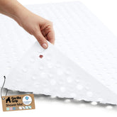 GORILLA GRIP front view of white 35x16 mat showing full coverage and safety