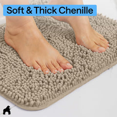 GORILLA GRIP bath rug placed beside shower providing safer step