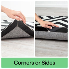 GORILLA GRIP applied along rug edge to stop slipping on hardwood