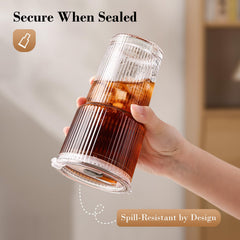 GOSCHE close-up of ribbed glass texture for better grip and style