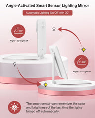 Gospire 10X magnifier attached detail enabling precise makeup benefit