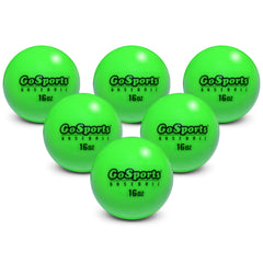 GoSports front view of 6-pack weighted balls showing durable shell and compact size, aiding training