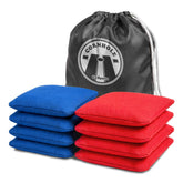 GoSports front view of eight regulation cornhole bags ready for play and durable performance
