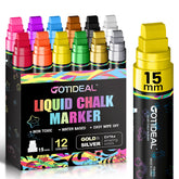 GOTIDEAL front packaging showing 12 vivid washable markers for quick setup