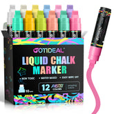 GOTIDEAL front packaging showing full 12-color marker set and benefits