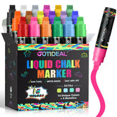 GOTIDEAL marker pack front view showing all 18 colors and packaging benefits