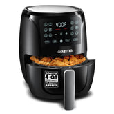Gourmia front view of compact air fryer showing sleek design and easy placement