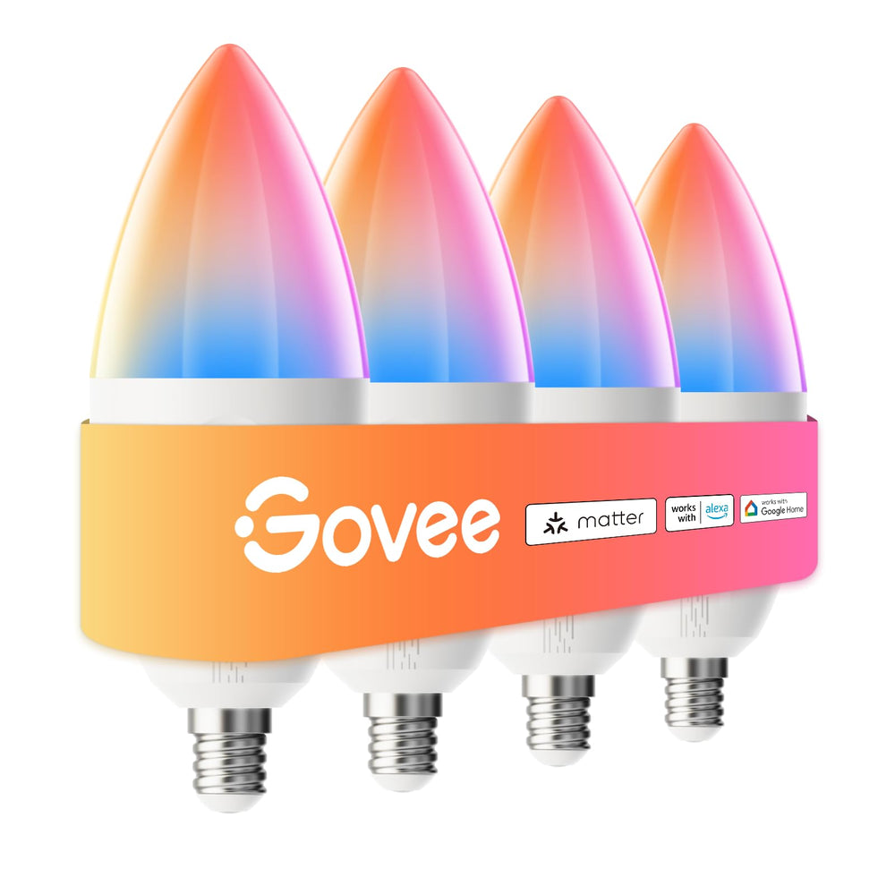 Govee front packaging showing 4-pack and smart features for easy setup