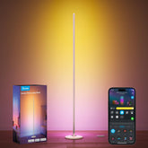 Govee champagne floor lamp front view showing modern design and ambiance