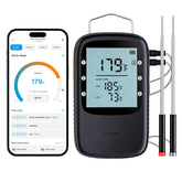 Govee front view digital base and probe showing clear display and benefits of remote monitoring