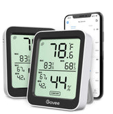 Govee H5075 front display showing temperature and humidity for quick readings