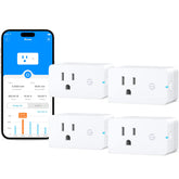 Govee smart plug front view quad pack showing four outlets and compact design benefit smart control