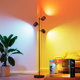 Govee tree floor lamp front view showing sleek design and bright output