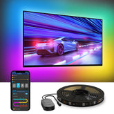 Govee front view of LED strip installed showing multicolor ambience benefit
