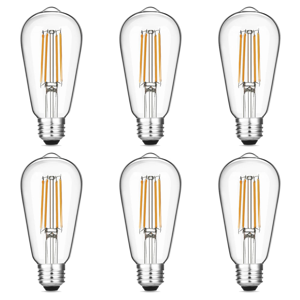 Gozelux ST19 bulb front view showing vintage shape and warm appeal
