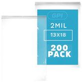 GPI front packaging showing clear zip bags and count for easy storage
