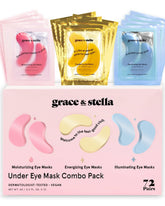 grace & stella front packaging showing 72 pairs and colorful boxes for easy gifting