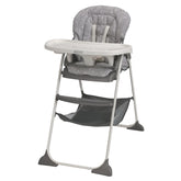 Graco front view of high chair showing compact design and easy access