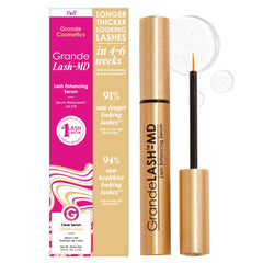 Grande Cosmetics bottle front view showing product and benefit of longer lashes