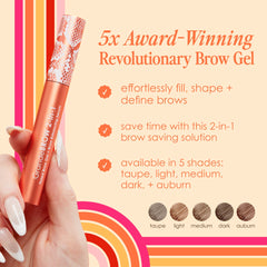 Grande Cosmetics GrandeBROW applied on brows demonstrating instant color and lift