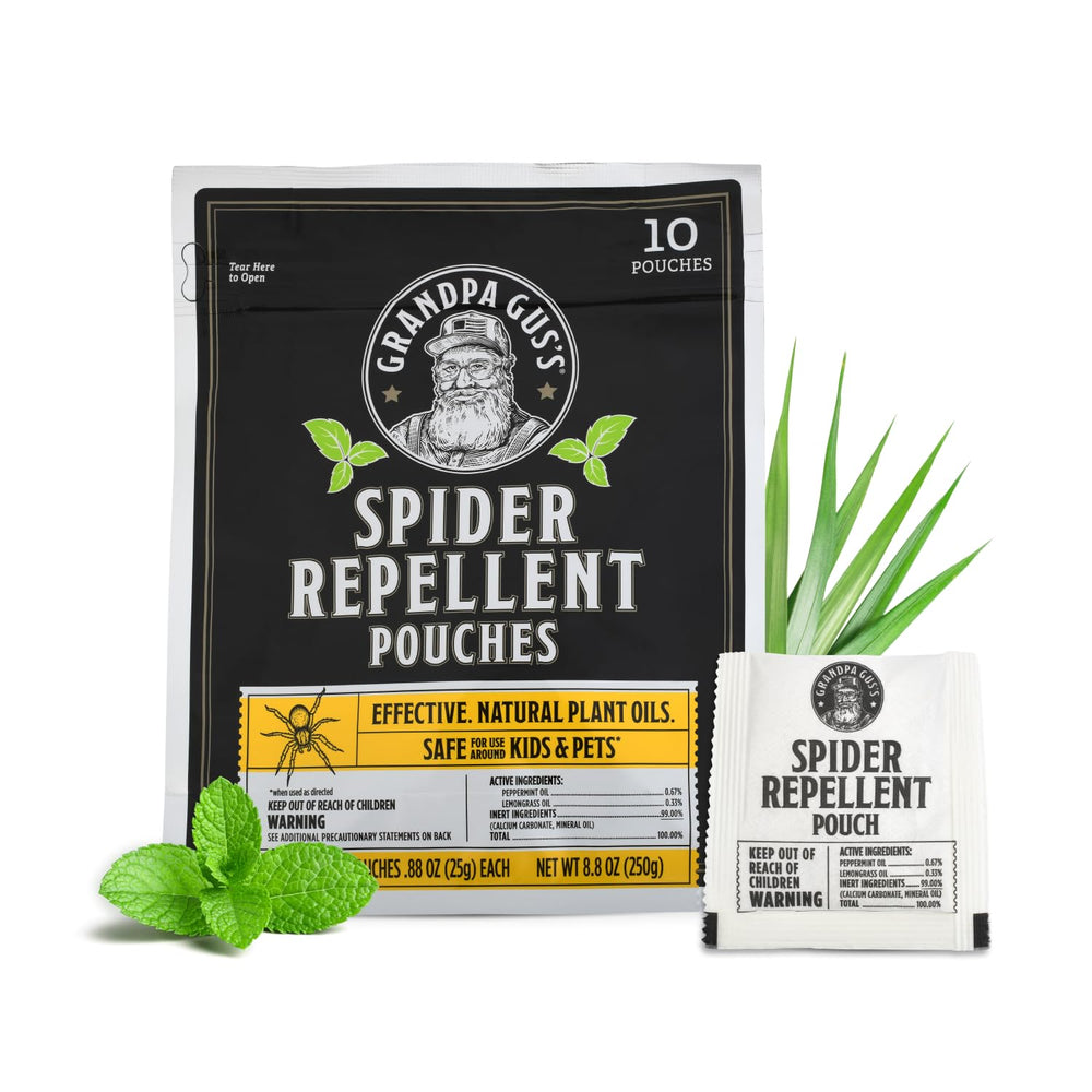 Grandpa Gus's front packaging showing 10 pouches and clear usage benefit