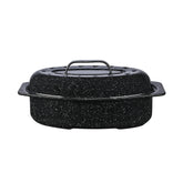 Granite Ware front view of 13-inch oval roaster showing durable finish and capacity