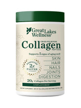 Great Lakes Wellness front packaging showing unflavored 16 oz container and branding benefit clarity