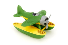Green Toys seaplane pontoons detail highlighting chunky floats for steady buoyancy and easy scooting