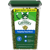 Greenies front package showing tuna flavor and benefits