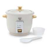 GreenLife front view of cream rice cooker showing compact design and brand benefit