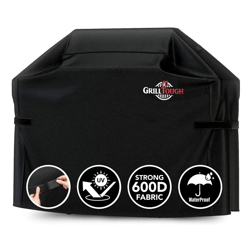 GrillTough front view of 58-inch cover showing full protection and neat fit