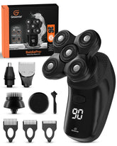 Groomie BaldiePro front view showing ergonomic grip and compact design for control