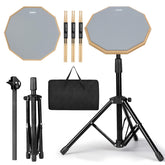 GrowDaily front view of pad and stand showing compact practice setup and portability