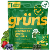 Grüns front packaging showing sugar-free gummy multivitamin benefits