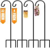 Gtongoko front view of four shepherd hooks showing elegant matte finish and curves