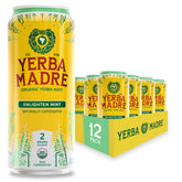 Guayaki front can view showing Enlighten Mint branding and low-sugar benefit