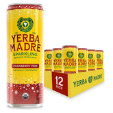 Guayaki front can showing Cranberry Pom flavor and refreshing look