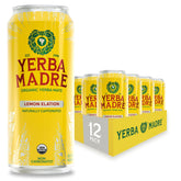 Guayaki Yerba Madre front can showing lemon-ginger label and energizing appeal